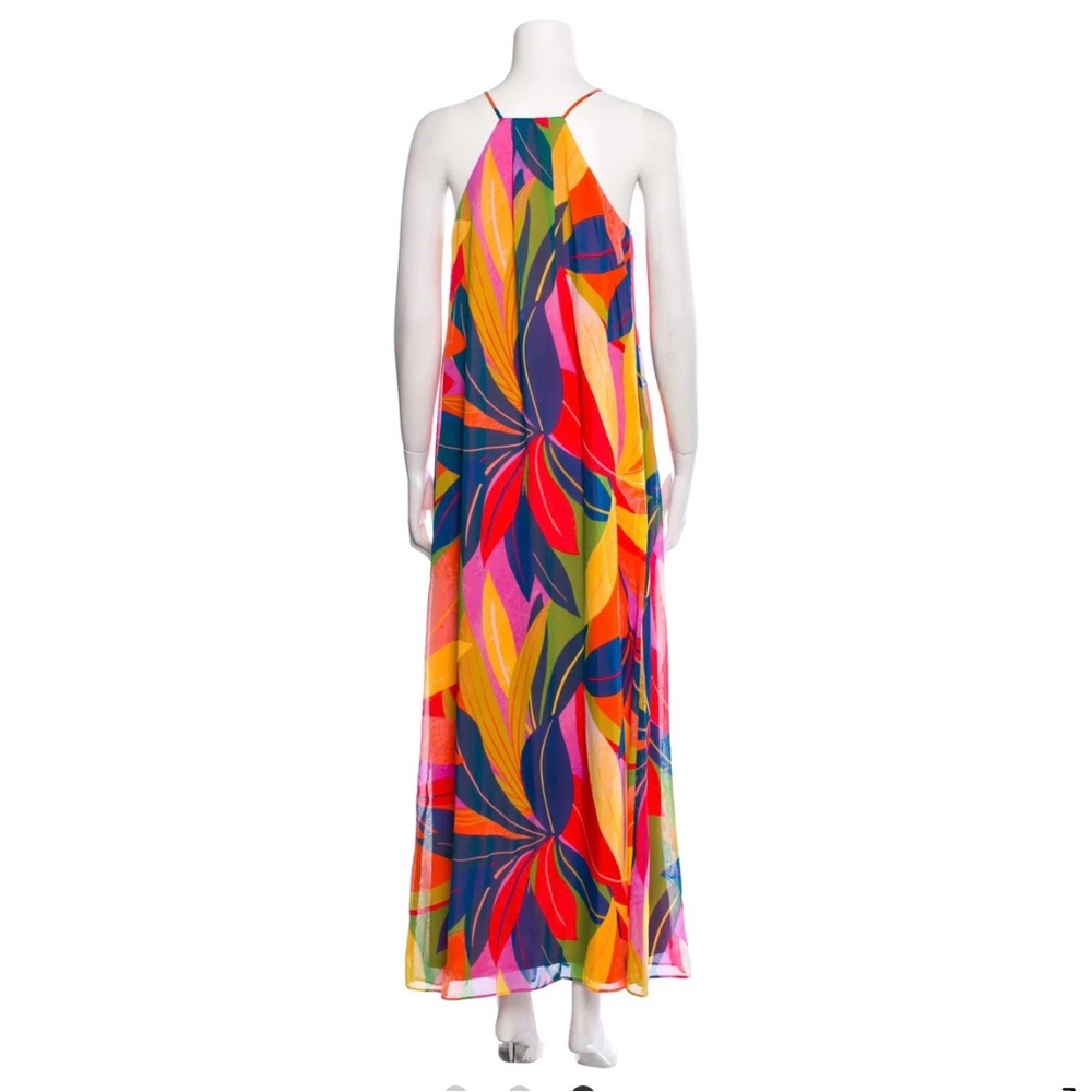 NWT Nicole Miller REVOLVE Maxi Tropical Print Sundress Resortwear Summer - Picture 3 of 8